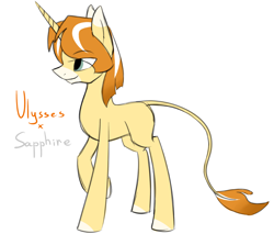 Size: 1038x885 | Tagged: safe, artist:stormer, oc, oc only, species:classical unicorn, species:pony, species:unicorn, fusion, leonine tail, simple background, solo, white background