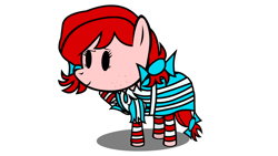 Size: 1920x1080 | Tagged: safe, artist:yoshigreenwater, crossover, paper mario, paper pony, simple background, smug wendy's, transparent background, vector, wendy thomas, wendy's
