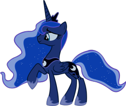 Size: 2000x1676 | Tagged: safe, artist:alexstrazse, character:princess luna, episode:luna eclipsed, g4, my little pony: friendship is magic, female, raised hoof, simple background, solo, transparent background, vector