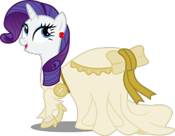 Size: 9506x7393 | Tagged: safe, artist:atomicmillennial, character:rarity, species:pony, absurd resolution, clothing, dress, female, simple background, solo, transparent background, vector