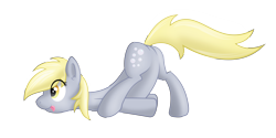 Size: 6000x3000 | Tagged: safe, artist:erockertorres, character:derpy hooves, species:pony, ponyscape, .svg available, absurd resolution, ear fluff, featureless crotch, female, inkscape, scootie derpy, simple background, solo, tongue out, transparent background, vector, wingless