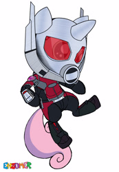 Size: 2548x3676 | Tagged: safe, artist:enzomersimpsons, character:sweetie belle, species:pony, ant-man, crossover, female, my little avengers, simple background, solo, white background