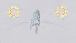 Size: 1280x720 | Tagged: safe, artist:limeylassen, character:princess celestia, character:princess luna, species:alicorn, species:pony, animated, dancing, female, grin, headbob, mika, noise warning, smiling, sound, sunglasses, touches you, traditional art, webm, youtube link