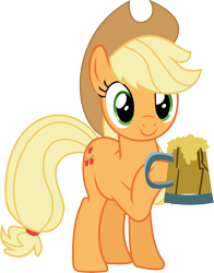 Size: 6000x7647 | Tagged: safe, artist:sakatagintoki117, character:applejack, episode:the super speedy cider squeezy 6000, g4, my little pony: friendship is magic, absurd resolution, cider, female, simple background, solo, transparent background, vector
