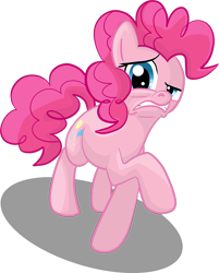 Size: 804x1000 | Tagged: safe, artist:secoh2000, character:pinkie pie, species:earth pony, species:pony, disgusted, do not want, female, frown, mare, raised hoof, reaction image, simple background, solo, squint, transparent background