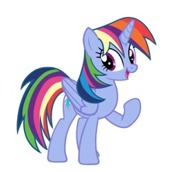 Size: 1500x1500 | Tagged: safe, artist:enzomersimpsons, character:rainbow dash, character:twilight sparkle, oc, species:alicorn, species:pony, female, fusion, lesbian, solo