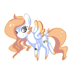 Size: 1000x1000 | Tagged: safe, artist:hirundoarvensis, oc, oc only, oc:arvensis, species:pegasus, species:pony, bird pone, blush sticker, blushing, bracelet, chibi, colored wings, colored wingtips, cute, female, hooves, jewelry, looking at you, mare, mortar and pestle, raised hoof, raised leg, simple background, smiling, solo, spread wings, transparent background, wings, yin-yang