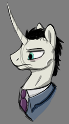 Size: 467x828 | Tagged: safe, artist:stormer, species:pony, bust, clothing, gman, half-life, necktie, ponified, portrait, sketch, solo, suit