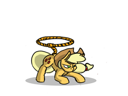 Size: 1600x1200 | Tagged: safe, artist:charlemage, artist:jimmyjamno1, character:applejack, lasso, rope, shadow, simple background, tail hold, transparent background