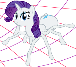 Size: 3521x3101 | Tagged: safe, artist:astringe, character:rarity, nightmare fuel, species swap, spider, spider web, spiderponyrarity, tarantity, wat