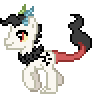 Size: 92x94 | Tagged: safe, artist:lost-our-dreams, oc, oc only, oc:prince illusion, parent:discord, parent:princess celestia, parents:dislestia, kilalaverse, animated, gif, hybrid, interspecies offspring, offspring, pixel art, simple background, solo, transparent background, trotting