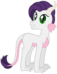 Size: 600x779 | Tagged: safe, artist:lost-our-dreams, oc, oc only, oc:mirage, parent:rarity, parent:spike, parents:sparity, species:dracony, female, hybrid, interspecies offspring, offspring, simple background, solo, transparent background