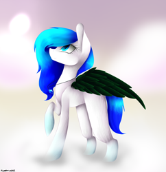 Size: 1024x1057 | Tagged: safe, artist:purediamond360, oc, oc only, species:pegasus, species:pony, colored wings, female, mare, solo