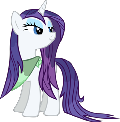 Size: 5000x5108 | Tagged: safe, artist:chir-miru, character:rarity, species:pony, species:unicorn, absurd resolution, bandana, female, mare, simple background, solo, transparent background, vector, wet, wet mane, wet mane rarity