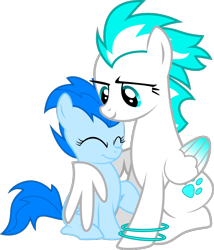 Size: 690x805 | Tagged: safe, artist:xenoneal, oc, oc only, oc:blue flame, oc:skypaw, species:pegasus, species:pony, .svg available, female, filly, mare, simple background, svg, transparent background, vector
