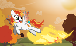 Size: 9614x6014 | Tagged: safe, artist:xenoneal, oc, oc only, oc:lemony crystal, species:pegasus, species:phoenix, species:pony, absurd resolution, female, flying, mare, solo
