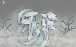 Size: 1141x709 | Tagged: safe, artist:soulspade, character:limestone pie, character:marble pie, crying, pie sisters