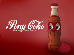 Size: 2000x1484 | Tagged: safe, artist:ultrathehedgetoaster, oc, oc only, oc:coke pony, bottle, coke, cola cola, food pony, original species, soda pony