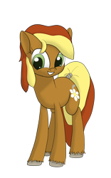 Size: 2250x3600 | Tagged: safe, artist:litrojia, oc, oc only, oc:creekseed, species:earth pony, species:pony, 2018 community collab, derpibooru community collaboration, female, looking at you, mare, simple background, smiling, solo, tail wrap, transparent background, unshorn fetlocks