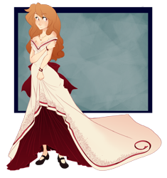 Size: 1280x1359 | Tagged: safe, artist:the-orator, oc, oc only, oc:whirly willow, clothing, dress, humanized, solo