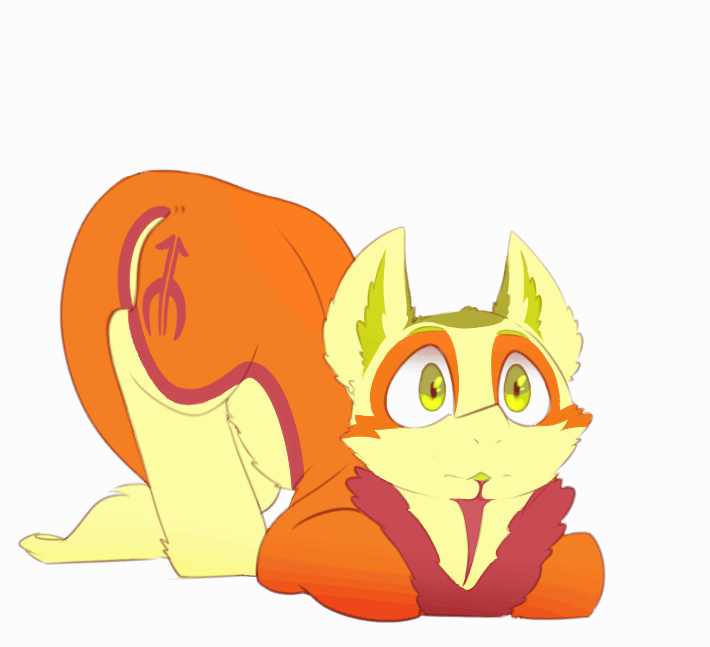 Size: 710x647 | Tagged: safe, artist:angrylittlerodent, oc, oc only, oc:non toxic, :3, :o, animated, ass up, cheek fluff, chest fluff, cute, ear fluff, face down ass up, fangs, floppy ears, fluffy, frame by frame, leg fluff, lidded eyes, looking up, male, monster pony, open mouth, original species, simple background, smiling, smirk, solo, tatzlpony, tentacle tongue, tentacles, white background