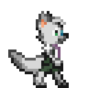 Size: 128x128 | Tagged: safe, artist:kelvin shadewing, community related, non-mlp oc, oc, oc only, oc:dr. wolf, species:anthro, species:wolf, animated, furry, pixel art, simple background, solo, sprite, transparent background