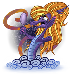 Size: 1592x1697 | Tagged: safe, artist:wolframclaws, character:steven magnet, big hair, fingernails, mirror, rule 63, simple background, stephanie magnet, transparent background