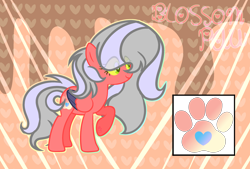 Size: 2816x1900 | Tagged: safe, artist:macaroonburst, oc, oc:blossom paw, species:pegasus, species:pony, colored wings, female, mare, multicolored wings, reference sheet, solo, two toned wings