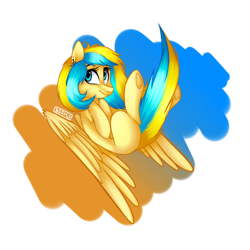 Size: 1024x1024 | Tagged: safe, artist:chloeprice228, oc, oc only, oc:mint, species:pegasus, species:pony, abstract background, blank flank, cute, female, flying, mare, simple background, solo, transparent background, windswept tail
