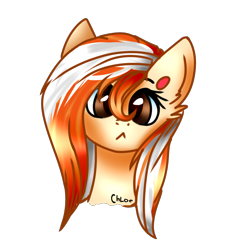 Size: 3000x3000 | Tagged: safe, artist:chloeprice228, oc, oc only, oc:silver, species:earth pony, species:pony, bust, cute, female, looking at you, mare, portrait, simple background, solo, transparent background