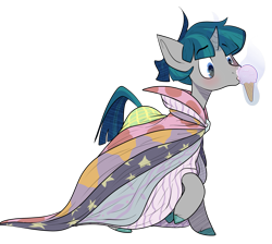 Size: 3373x3024 | Tagged: safe, artist:heyerika, character:stygian, species:pony, species:unicorn, episode:shadow play, g4, my little pony: friendship is magic, blushing, clothing, colored hooves, food, ice cream, male, simple background, stallion, stygianbetes, transparent background