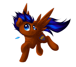 Size: 1945x1727 | Tagged: safe, artist:agletka, oc, oc only, oc:nimble wing, species:pegasus, species:pony, flying, jewelry, male, necklace, raised hoof, simple background, solo, spread wings, transparent background, wings