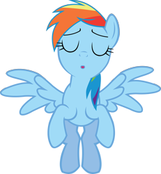 Size: 7294x7910 | Tagged: safe, artist:fureox, character:rainbow dash, species:pegasus, species:pony, :o, absurd resolution, eyes closed, female, flying, kissing, looking at you, open mouth, simple background, solo, spread wings, transparent background, vector, wings