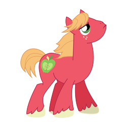 Size: 4000x4000 | Tagged: safe, artist:shadyhorseman, character:big mcintosh, species:earth pony, species:pony, male, missing accessory, simple background, solo, stallion, transparent background, vector, windswept mane