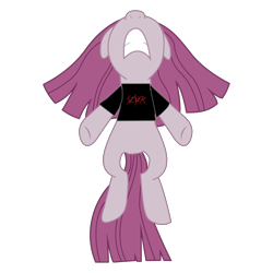 Size: 4500x4500 | Tagged: safe, artist:shadyhorseman, artist:ziomal1987, character:pinkamena diane pie, character:pinkie pie, absurd resolution, female, nose in the air, simple background, slayer, slayer (band), solo, thrash metal, transparent background