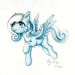 Size: 2086x2084 | Tagged: safe, artist:rikadiane, oc, oc:snowdrop, species:pony, high res, simple background, solo, white background