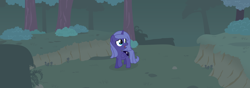 Size: 2176x763 | Tagged: safe, artist:blackm3sh, character:princess luna, female, filly, forest, solo