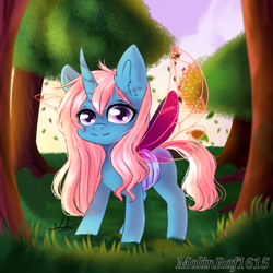 Size: 768x768 | Tagged: safe, artist:malinraf1615, oc, oc only, parent:pharynx, parent:trixie, parents:phartrix, unnamed oc, species:changepony, female, filly, hybrid, interspecies offspring, offspring, solo, tree