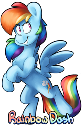 Size: 1490x2283 | Tagged: safe, artist:luximus17, character:rainbow dash, species:pegasus, species:pony, chest fluff, cute, dashabetes, female, looking sideways, mare, name, simple background, smiling, smug, solo, spread wings, transparent background, wings