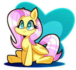 Size: 1000x919 | Tagged: safe, artist:pegasisters82, character:fluttershy, species:pegasus, species:pony, cute, female, folded wings, heart eyes, mare, shyabetes, simple background, sitting, smiling, solo, transparent background, wingding eyes