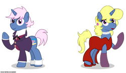 Size: 1900x1100 | Tagged: safe, artist:gamerpen, oc, oc only, oc:azure/sapphire, species:pony, species:unicorn, before and after, clothing, crossdressing, cutie mark, dress, ear piercing, earring, femboy, jessica rabbit dress, jewelry, makeup, male, piercing, red dress, simple background, transparent background