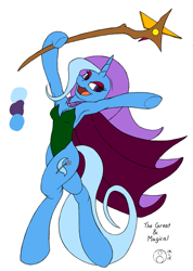 Size: 711x1000 | Tagged: safe, artist:sepiakeys, character:trixie, species:anthro, species:pony, species:unguligrade anthro, armpits, clothing, female, leotard, mare, signature, simple background, solo, white background