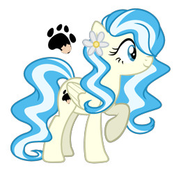 Size: 1501x1473 | Tagged: safe, artist:nightmarye, oc, oc:wallflower, parent:doctor fauna, parent:fluttershy, parents:faunashy, species:pegasus, species:pony, cutie mark, female, magical lesbian spawn, mare, offspring, simple background, solo, transparent background