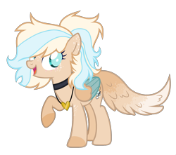 Size: 2005x1773 | Tagged: safe, artist:nightmarye, oc, oc:cupcake blue, species:pegasus, species:pony, female, mare, raised hoof, simple background, solo, transparent background