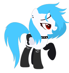 Size: 1809x1907 | Tagged: safe, artist:nightmarye, oc, oc:nocturna, species:pegasus, species:pony, clothing, female, lineless, mare, raised hoof, simple background, socks, solo, transparent background