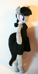 Size: 613x1200 | Tagged: safe, artist:yukamina-plushies, character:octavia melody, species:anthro, species:earth pony, species:pony, anthro plushie, bow tie, clothing, dress, female, irl, photo, plushie, solo