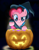 Size: 1653x2118 | Tagged: safe, artist:lifesharbinger, character:pinkie pie, brew, cauldron, clothing, female, halloween, hat, holiday, jack-o-lantern, nightmare night, pumpkin, smiling, solo, witch costume, witch hat
