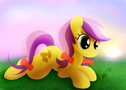 Size: 3034x2160 | Tagged: safe, artist:startledflowerpony, character:lavender fritter, species:pony, prone, solo
