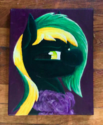 Size: 1024x1246 | Tagged: safe, artist:colorsceempainting, oc, oc only, species:earth pony, species:pony, clothing, painting, scarf, smiling, solo, traditional art