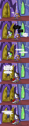 Size: 2893x12234 | Tagged: safe, artist:pony4koma, character:king sombra, character:raven inkwell, character:spike, species:dragon, species:pony, species:unicorn, ship:ravenspike, apology, bedroom eyes, clothing, comic, costume, crying, female, hair bun, hug, interspecies, jewelry, joke, male, nightmare night, older, older spike, prank, regalia, shipping, sombra eyes, spikelove, spray, spyro the dragon, straight, twilight's castle, winged spike